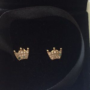 Pandora gold earrings